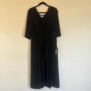 Elegant Black Wrap Dress